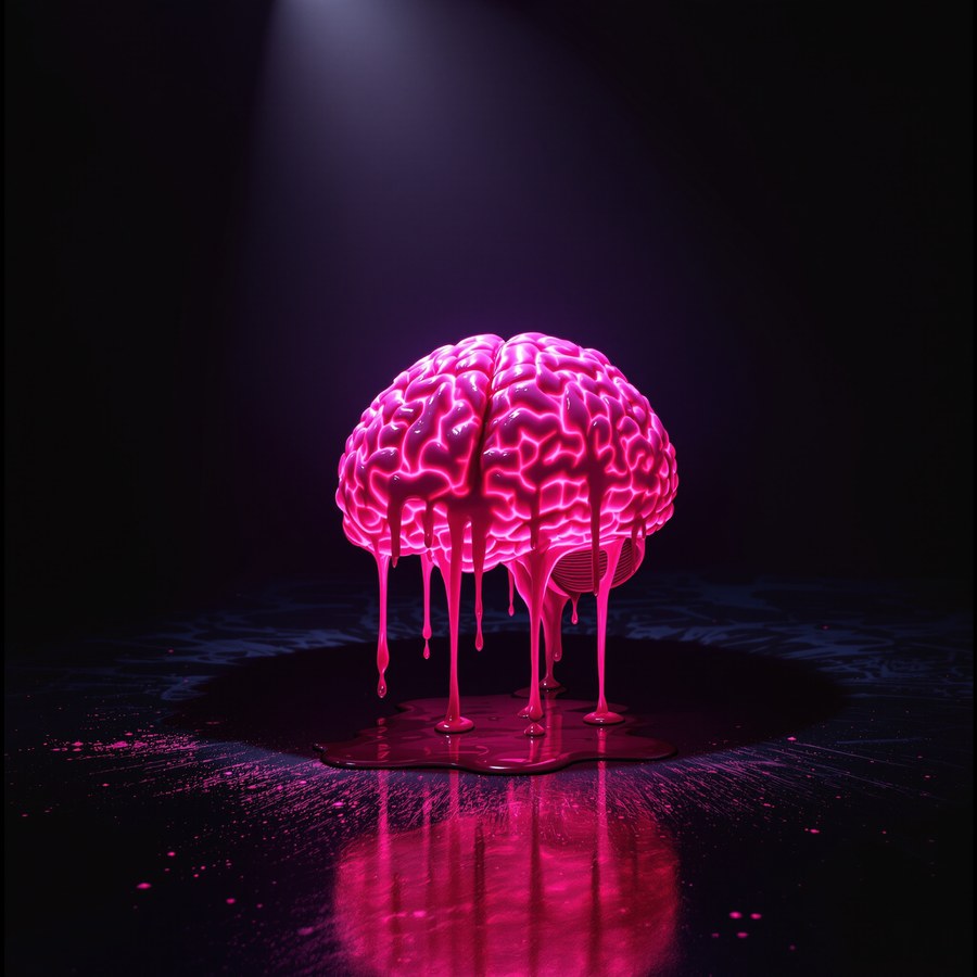 A glowing brain