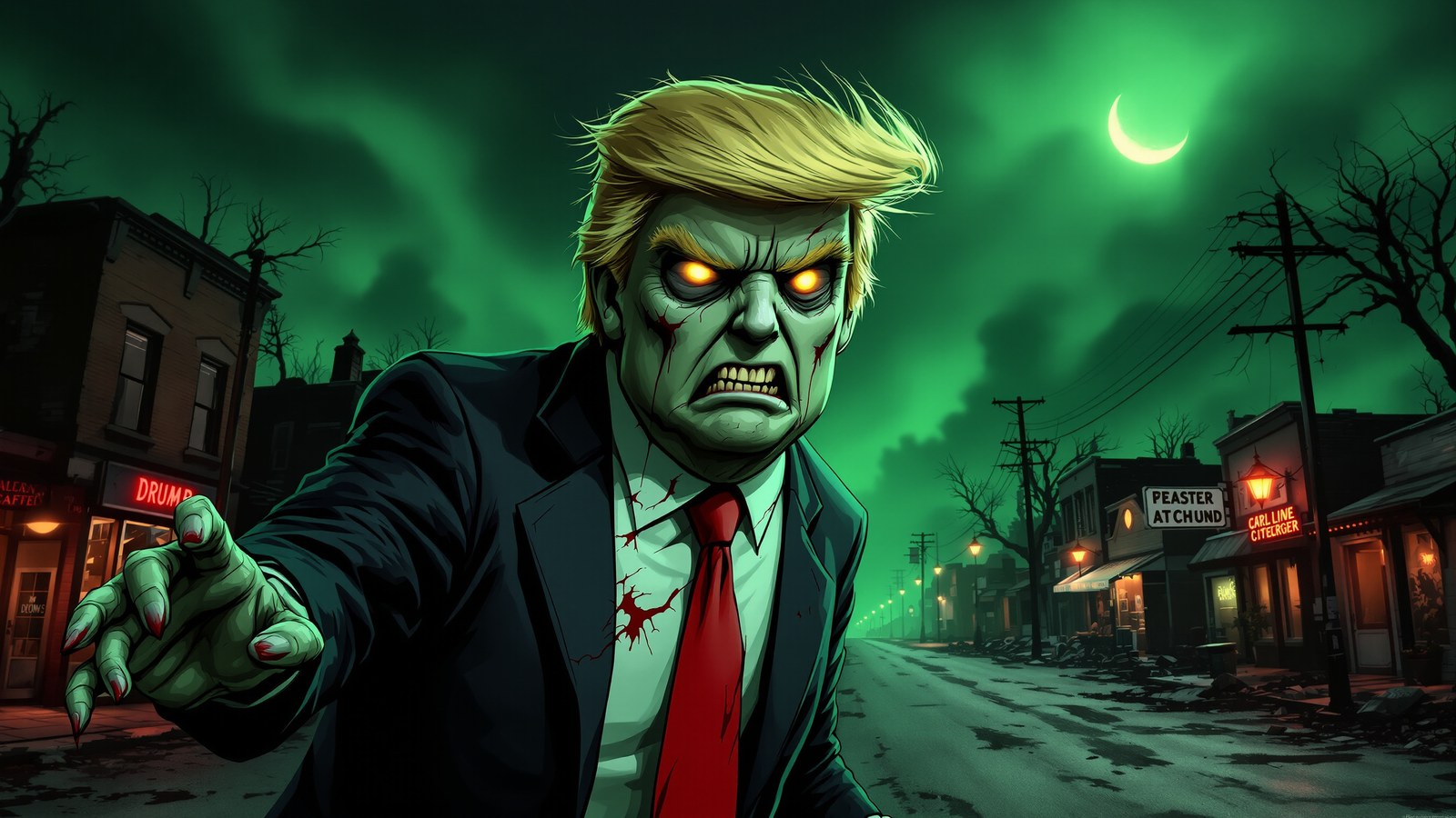 Trump as a zombie